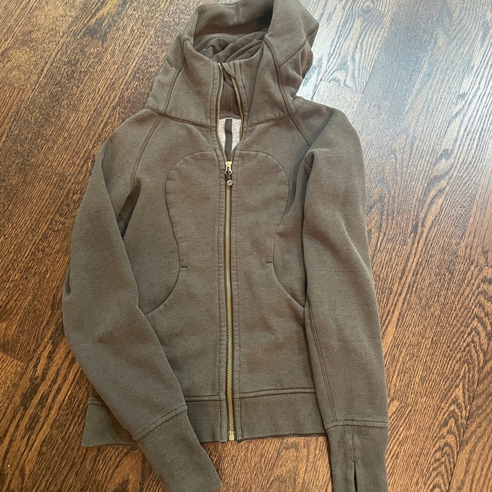 Olive Green Scuba Hoodie